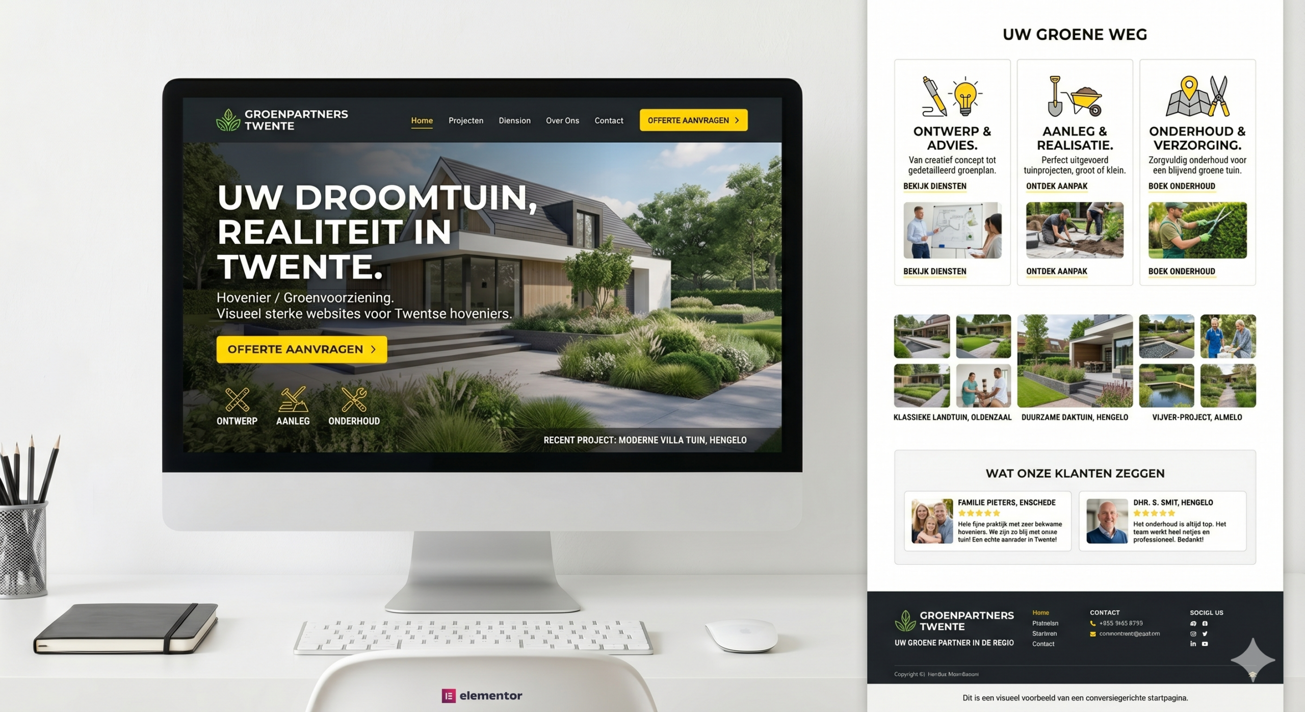 Mockup Hovenier Tuinarchitect Twente